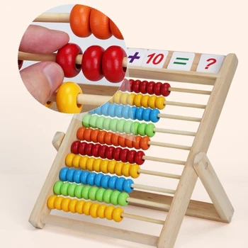 Математическая игра Abacus для детей Деревянная Счетная игрушка со 100 Бусинками для Изучения чисел и подсчета 896C