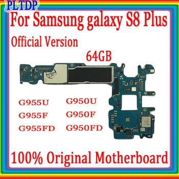 Материнская плата 64 ГБ 100% Протестирована Для Samsung Galaxy S8 G950U G950F G950FD S8Plus G955U G955F G955FD motherboardоригинальная Логическая Плата