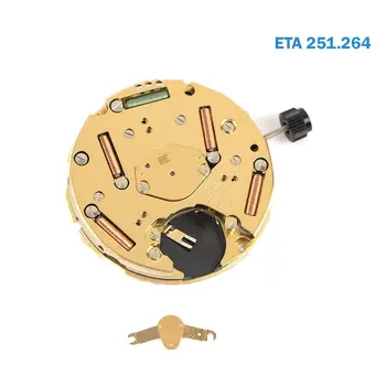 Механизм ETA 251.264 Заменен на Eta 251.262, белый диск с датой на 4.