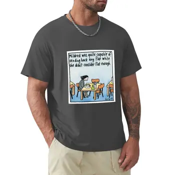 Милдред Плоская Белая футболка, футболки с графическим рисунком, футболки больших размеров, мужские забавные футболки