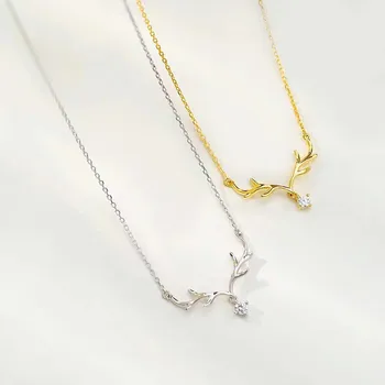 Модное ожерелье с подвеской в виде оленя для женщин и девочек, золотисто-серебристый цвет, кристалл, Модный воротник, ювелирные изделия, Подарочное ожерелье Оптом