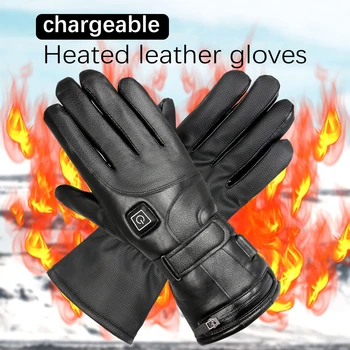 Мотоциклетные перчатки с подогревом, водонепроницаемые зимние перчатки с электроподогревом, перчатки с сенсорным экраном, перчатки с подогревом для рыбалки, верховой езды, велоспорта