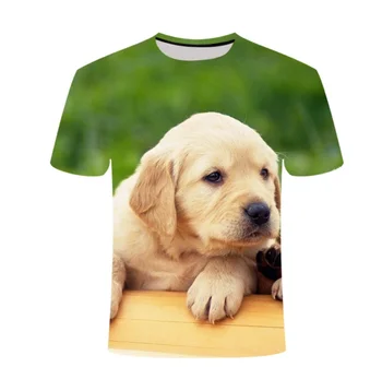 Мужская, детская футболка с короткими рукавами, легкая и дышащая, топ для фитнеса, милый питомец, домашняя собака, Лабрадор-ретривер, бренд n
