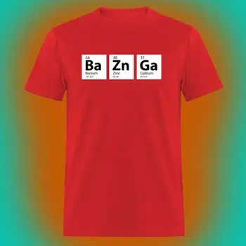 Мужская Красная футболка с логотипом Периодической таблицы Менделеева Bazinga, Размер от S до 5XL