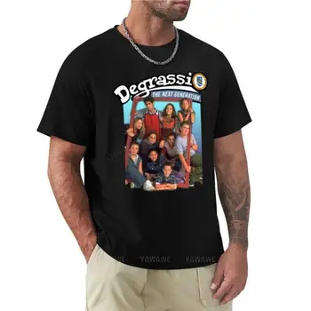 Мужская летняя футболка Degrassi, футболка с аниме-графикой, футболка с коротким рукавом, мужские футболки с коротким рукавом, хлопковая футболка, мужская футболка