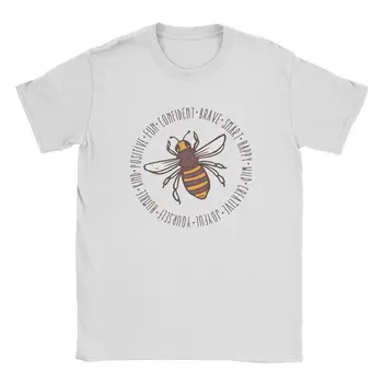 Мужская футболка Bee Something Awesome Из Чистого Хлопка, Футболки С Коротким Рукавом, забавная шутка, Счастливые Футболки С Круглым вырезом, Топы, Подарок На День Рождения