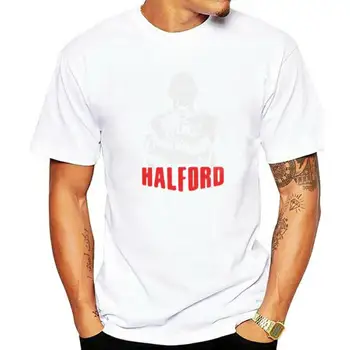Мужская футболка Halford Judas Priest Masks Забавные хлопковые футболки С коротким рукавом, футболка британской хэви-метал группы, круглый вырез, оригинальная одежда
