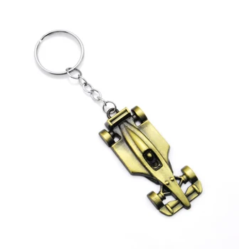 Мужская цепочка для ключей от гоночного автомобиля Formula Racing для мужчин, винтажный металлический брелок для автомобилей золотого цвета на сумку, брюки, мужские украшения, подарки друзьям