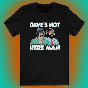 Мужская черная футболка с логотипом Cheech and Chong Dave's Not Here Man, размер от S до 5XL