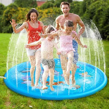 Надувная подушка для распыления воды Летние детские игры в воде Коврик для игр на лужайке Разбрызгиватель Игровые игрушки Ванна на открытом воздухе Бассейн