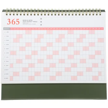Настольный Календарь на 2024 год Ежемесячный Календарь Планировщик Написания Календаря Настольный Календарь на 2024 год для Домашнего Офиса