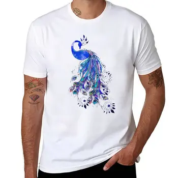 Новая красивая футболка с рисунком павлина, графические футболки, летний топ, мужская одежда на заказ