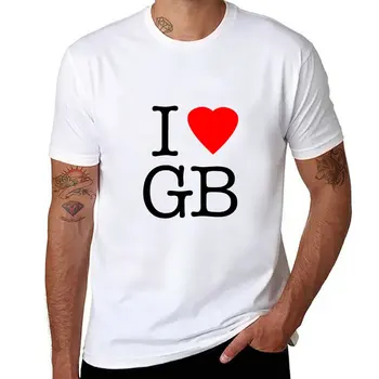 Новая футболка I Love Great Britain - I Heart GB с графикой, футболки на заказ, создайте свои собственные простые черные футболки для мужчин