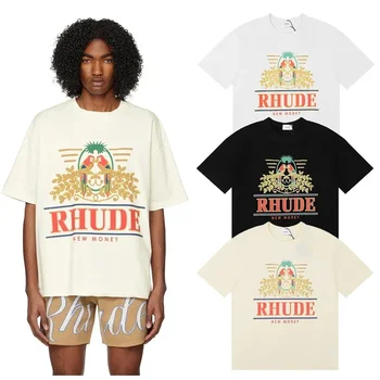 Новая футболка Parrot Rhude для мужчин и женщин, летняя футболка, одежда в стиле хип-хоп