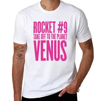 Новая футболка Rocket # 9 Take Off To The Planet Venus, топы больших размеров, эстетичная одежда, футболки для мужчин с рисунком