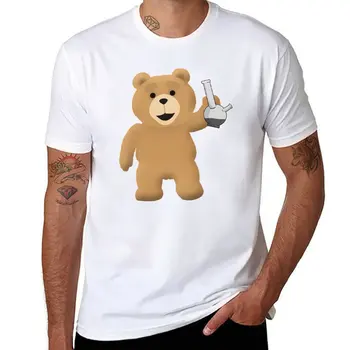 Новая футболка Ted с бонгом, футболки на заказ, эстетичная одежда, корейская мода, простые черные футболки, мужские