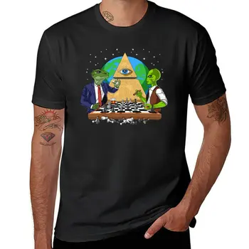 Новая футболка с заговором инопланетян иллюминатов, обычная футболка, спортивные рубашки, эстетичная одежда, футболки оверсайз для мужчин