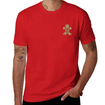 Новая футболка с пряничным человечком, пустые футболки, одежда kawaii, футболки для мальчиков, футболки с коротким рукавом, мужские футболки