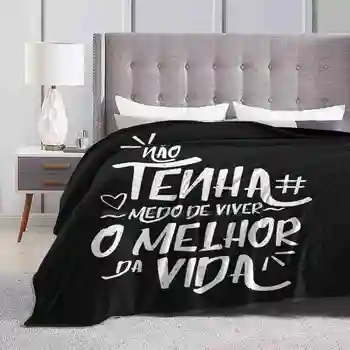 Новейшее супер мягкое теплое легкое тонкое одеяло Estampa Motivacional Vida Viva Viver Motiva ? ? O Motivacional Alegria Amor Paix ? O