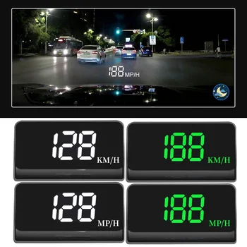 Новейший проектор скорости на лобовом стекле светодиодный дисплей GPS HUD спидометр Подключи и играй Крупным шрифтом Автомобильная электроника Аксессуары для всех автомобилей