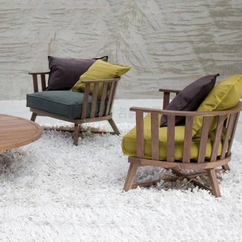 Новые стулья для китайского ресторана, тканевые круглые стулья для стойки регистрации в отеле, простые и атмосферные диванные кресла из массива дерева