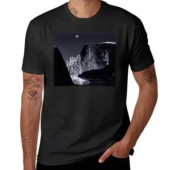 Новый Ансель Адамс - Луна и Хаф Доум, Национальный парк Йосемити (1960) Футболка для спортивных фанатов футболки мужские высокие футболки