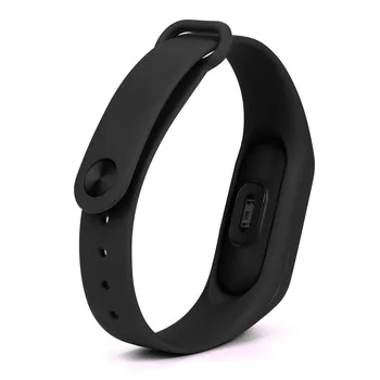 Новый силиконовый ремешок для Xiaomi Mi Band 2 Модный черный браслет Регулируемый сменный браслет Аксессуары для ремешка для часов