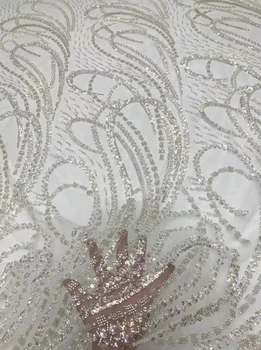 Новый список 2023 Изысканная серия платьев для свадебных вечеринок С вышивкой в Европе, Роскошная ткань из тяжелого бисера и пайеток высочайшего качества