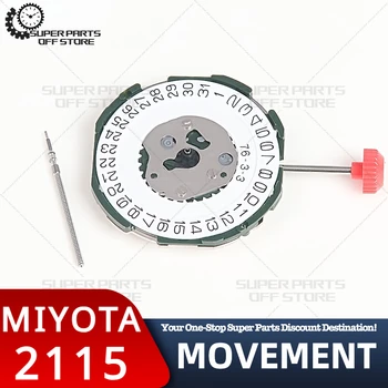 Новый японский оригинальный кварцевый механизм Miyota 2115 2035, мужские часы с одним календарем, аксессуары для часов