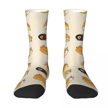 Носки Bread Corgis, зимние носки, мужские носки, забавный подарок, носки для мальчиков, женские носки