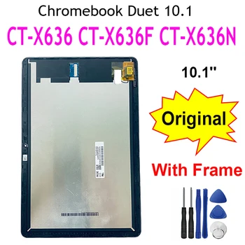 Оригинал для Lenovo Chromebook Duet CT-X636 CT-X636F CT-X636N X636 ЖК-дисплей с Сенсорным Экраном и цифровым Преобразователем в сборе с рамкой