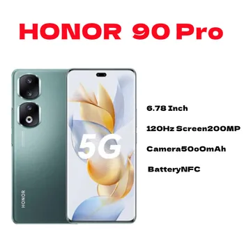 Оригинальный Мобильный Телефон Honor 90 Pro 5G с 6,78-дюймовым экраном 120 Гц Snapdragon 8 + Gen 1 200-Мегапиксельная Камера 5000 мАч Аккумулятор NFC Смартфон