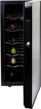 Охладитель вина для бутылок, Черный, Термоэлектрический Винный холодильник, 28 л, 1 кубический фут, Отдельно Стоящий Винный погреб, Красное, Белое и игристое вино