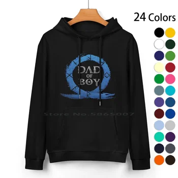 Папа мальчика: God Of War (Синий) Свитер с капюшоном из чистого хлопка 24 цвета God Of War Ragnarok Boy Кратос Атрей Ps4 Ps5 5 2021