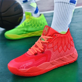 Пары Новая Спортивная баскетбольная обувь Basket для мужчин, женщин, мальчиков, кроссовки, уличные высококачественные трендовые профессиональные легкие ботинки