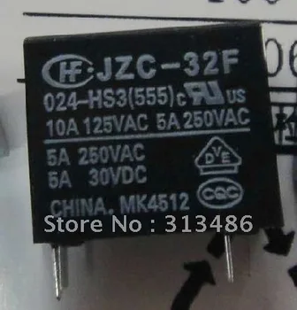 Печатное реле Hongfa HF32F-24V-HS, 4 контакта, 1NO, 5A 250VAC JZC-32F-024-HS3
