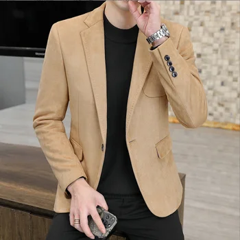 Пиджак мужской тонкий модный одноместный Западный 2022 весенний молодежный легкий деловой повседневный маленький костюм