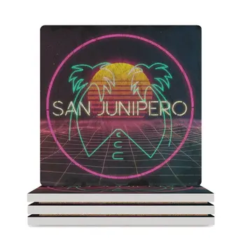 Плакат Black Mirror San Junipero- Керамические Подставки Netflix (Квадратные) по индивидуальному заказу для керамики керамический набор kawaii Coasters