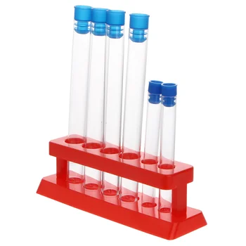 Пластиковые Пробирки С Подставкой Для хранения Принадлежностей для научных экспериментов (Подставка для Пробирок + штекер 16 * 150 (цвет штекера выбирается случайным образом)