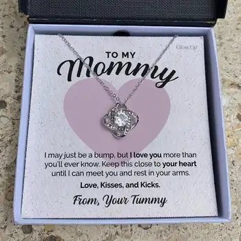 Подарок моей маме 2023 г. Новое ожерелье с узлом любви из нержавеющей стали, подарок для модных женщин, ожерелье с подвеской, День матери, День рождения