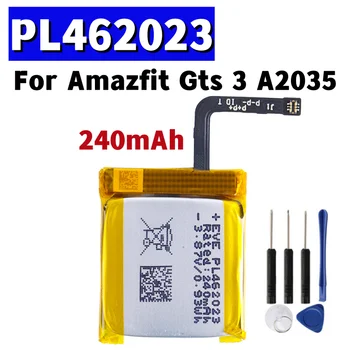 Полимерный литий-ионный аккумулятор PL462023 емкостью 240 мАч для смарт-спортивных часов Amazfit Gts 3 A2035 + бесплатные инструменты