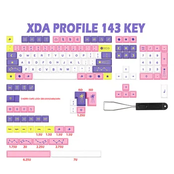 Пользовательская Астрология PBT 143 Клавиши Keycaps Механическая Клавиатура XDA Profile Cherry MX Переключатель С 6/6.25 /7U Пробелом Iso Клавиши Ввода