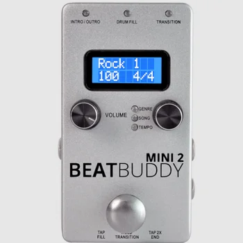 Портативная педаль ударника Singular Sound BeatBuddy Mini 2 с визуальным метрономом на экране, колесиком громкости для элитного исполнения
