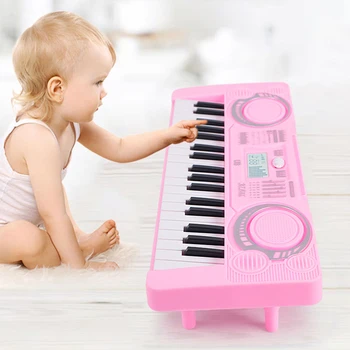 Портативная электронная клавиатура пианино Детский музыкальный инструмент Светодиодный дисплей 37 клавиш Цифровая клавиатура Детская развивающая игрушка