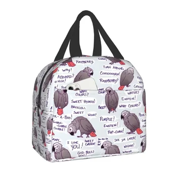 Портативный ланч-бокс Grey Parrot для детей и женщин, многофункциональный термоохладитель для птиц Psittacine, сумка для ланча с изоляцией от пищевых продуктов