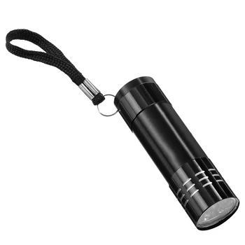 Портативный УФ-фонарик LEDMOMO, 395nm, 9 светодиодных мини-ламп для удаления пятен от мочи домашних животных, ногтей (черный)