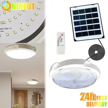 Потолочный светильник Smart Indoor Solar Lamps IP65 Outdoor Garden Pandent Light Солнечная лампа с дистанционным управлением высокой яркости, автоматическое включение света