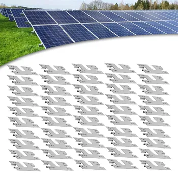 Прокладки Заземления Панели Солнечных Батарей Листовая Нержавеющая Сталь 28x50 мм 50шт Проводящие Кабели Фотоэлектрические Источники Питания