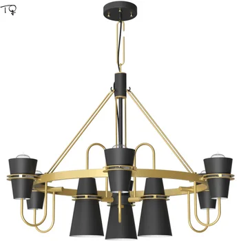 Промышленная лампа Nordic Horn, люстра для гостиной, столовой, светодиодные светильники, современные железные художественные светильники Suspendu