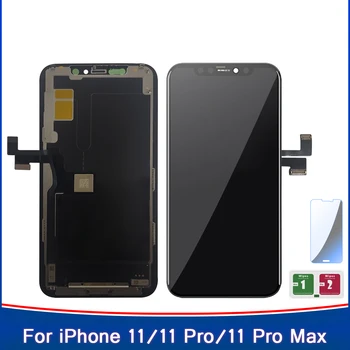 Протестируйте OLED-дисплей INCELL для iPhone 11 11Pro 11 Pro Max, ЖК-дисплей с сенсорным экраном, дигитайзер в сборе, Замена + закаленное стекло
